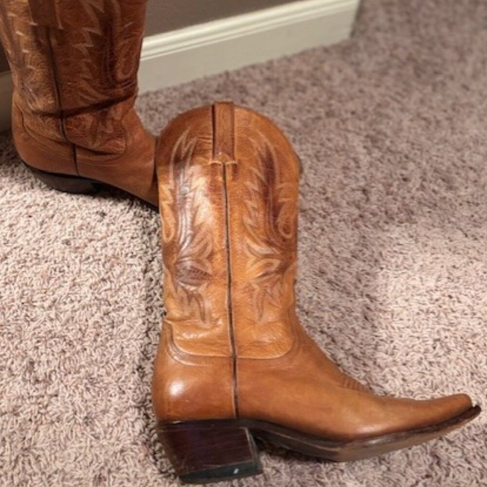 Women's Charlie 1 Horse by Lucchese boots, 8.5, Brown Leather